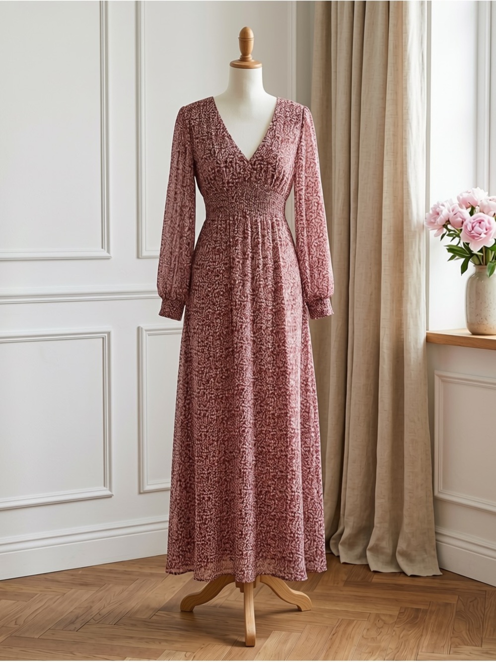 ba&sh Keira Silk-Blendini Maxi Dress